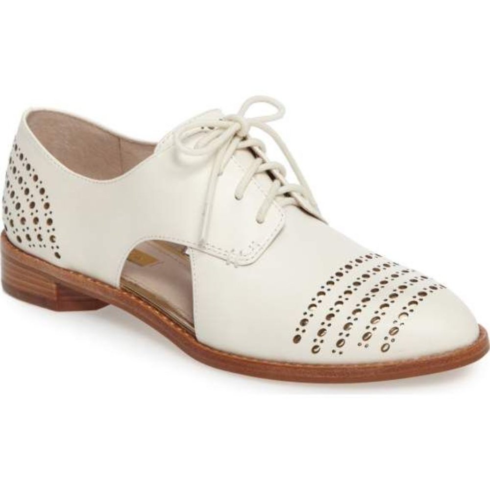 LOUISE ET CIE Felta Cutout Oxfords Ivory Gold